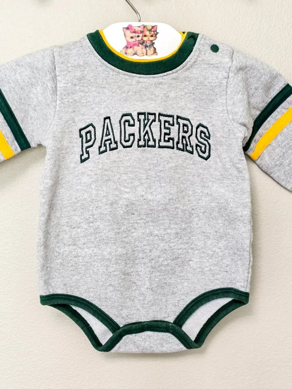Vintage 1990s Play Football Green Bay Packers Baby Boy 2 Pc Set 6-9 Mos.